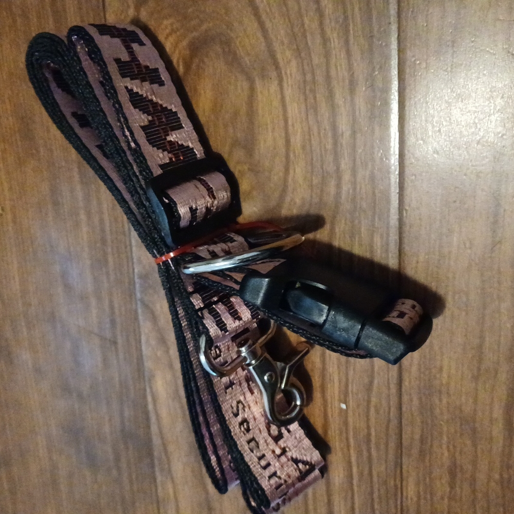 "Pink" Off-White Dog Collar & Leash